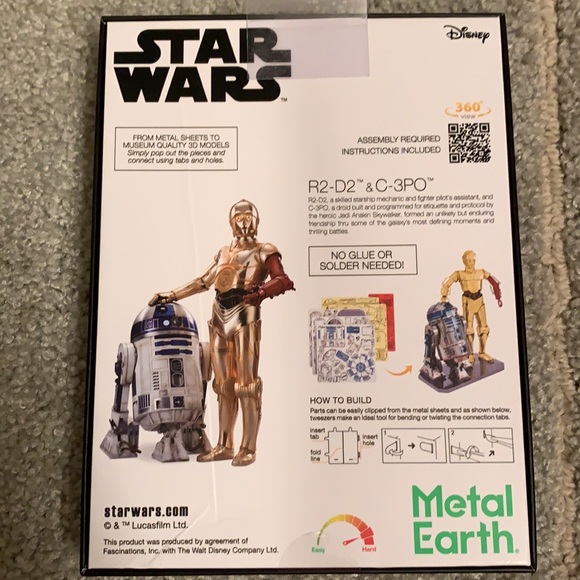Star Wars R2-D2 C-3PO Metal Earth - Picture 2 of 2
